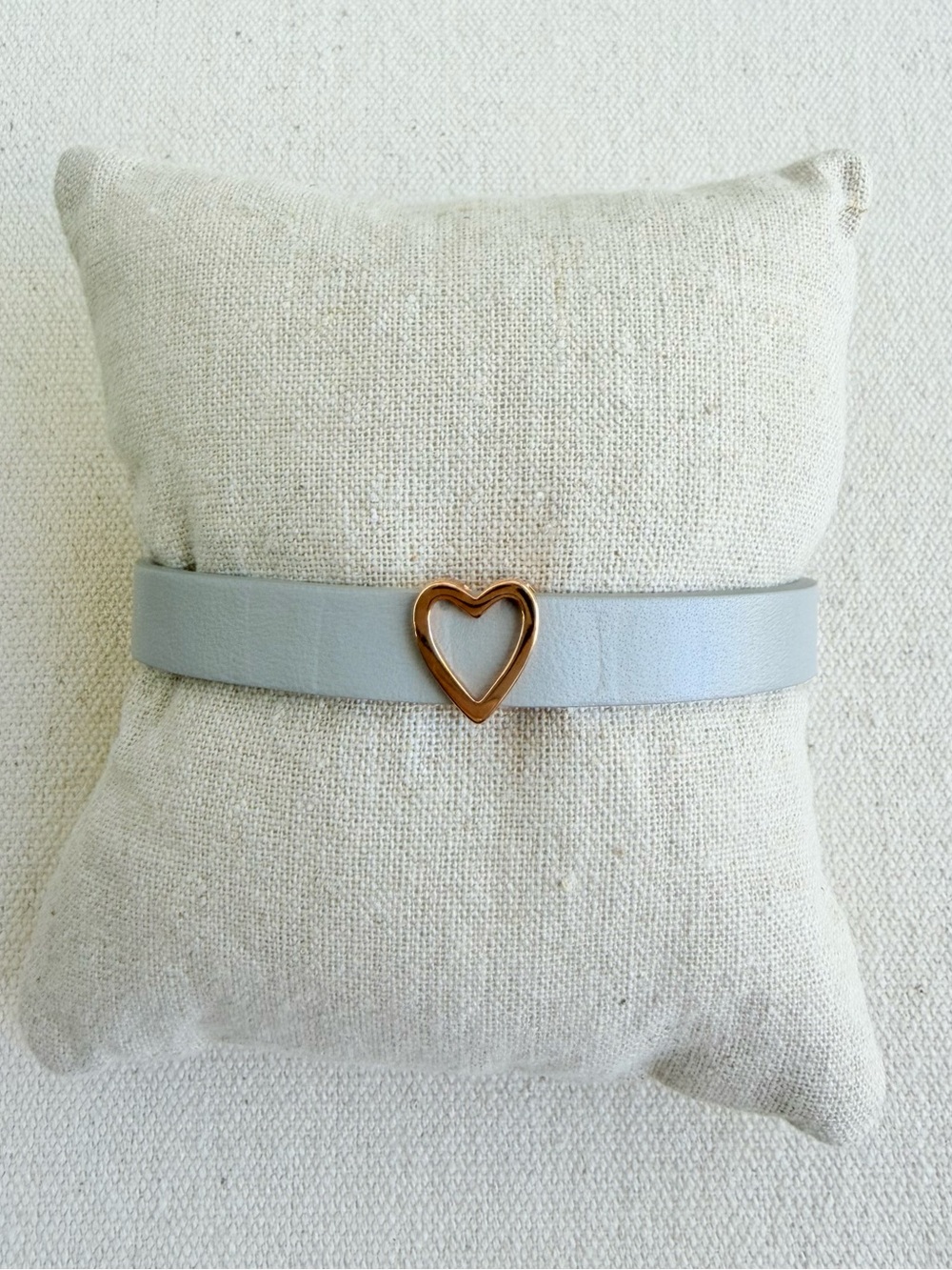 *Charm Bracelet Set* KEEP COLLECTIVE Retired  *Special Pricing* Grey Band Heart